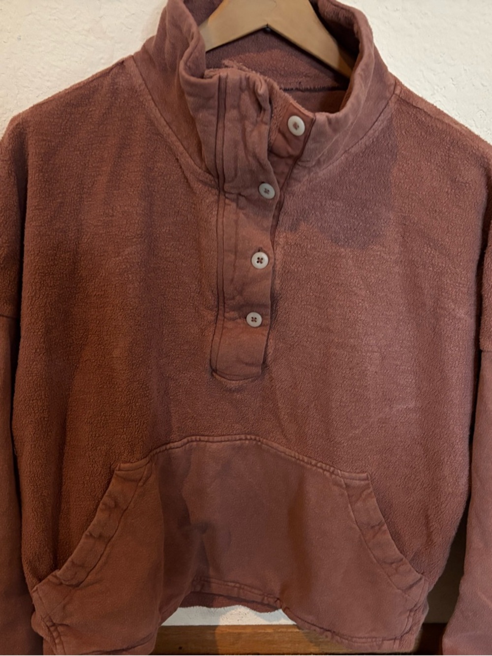 REI Women's Button Pullover Sweater in Dusty Rose